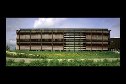 The Citi data centre has white oak louvres on the office area to control solar gain